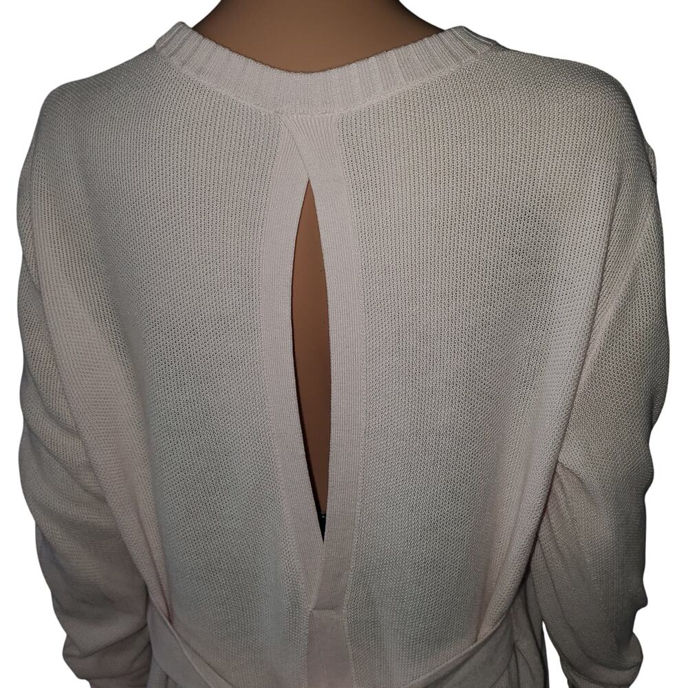 NEW Lululemon Sz 10 Sincerely Yours Sweater Cashlu Cashmere Open Back Pink Glow - Picture 7 of 12